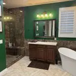 green interior painting