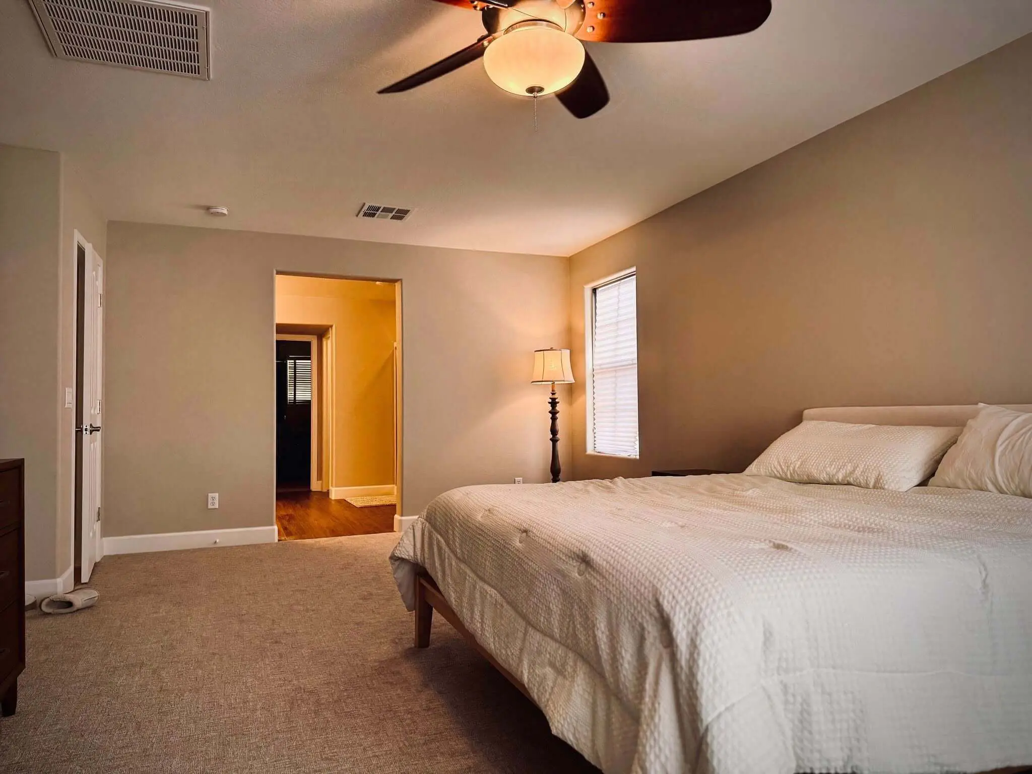 interior painting of a bedroom