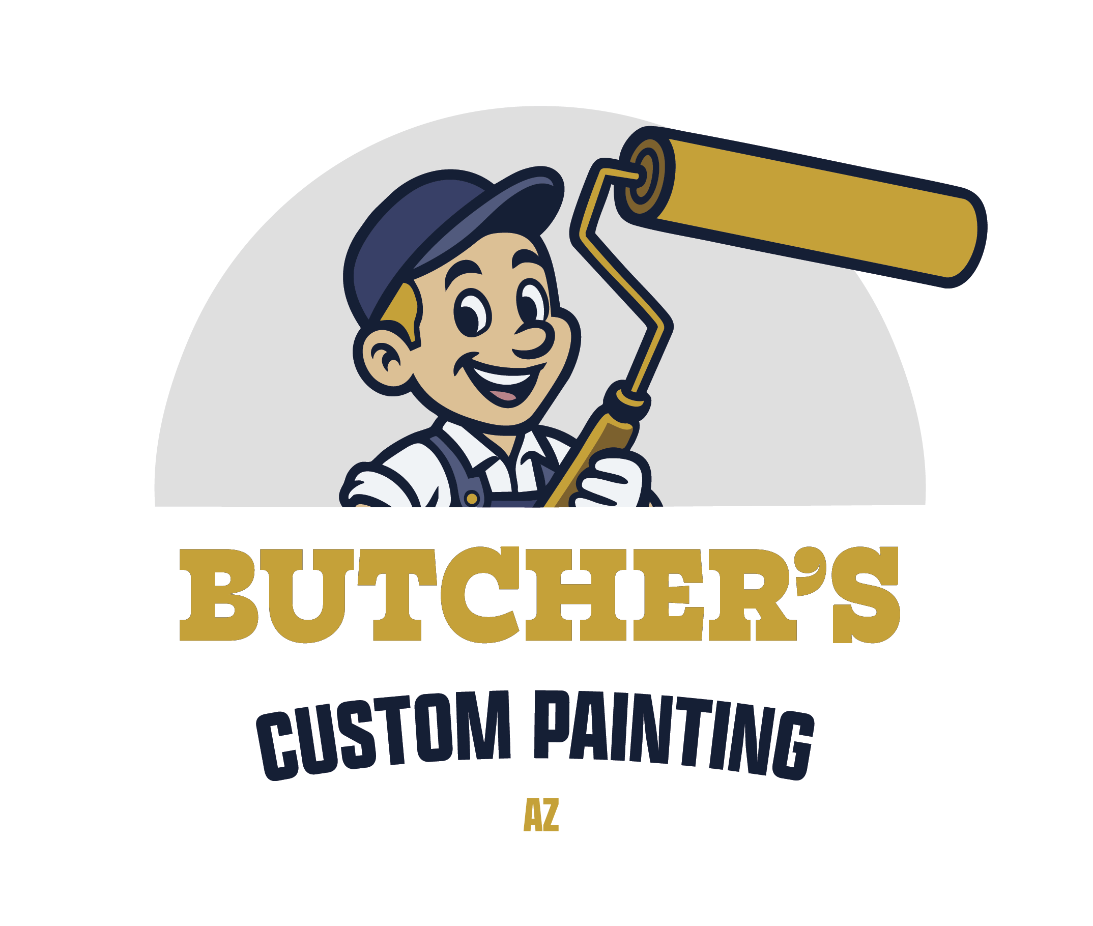 butcher's custom painting logo square