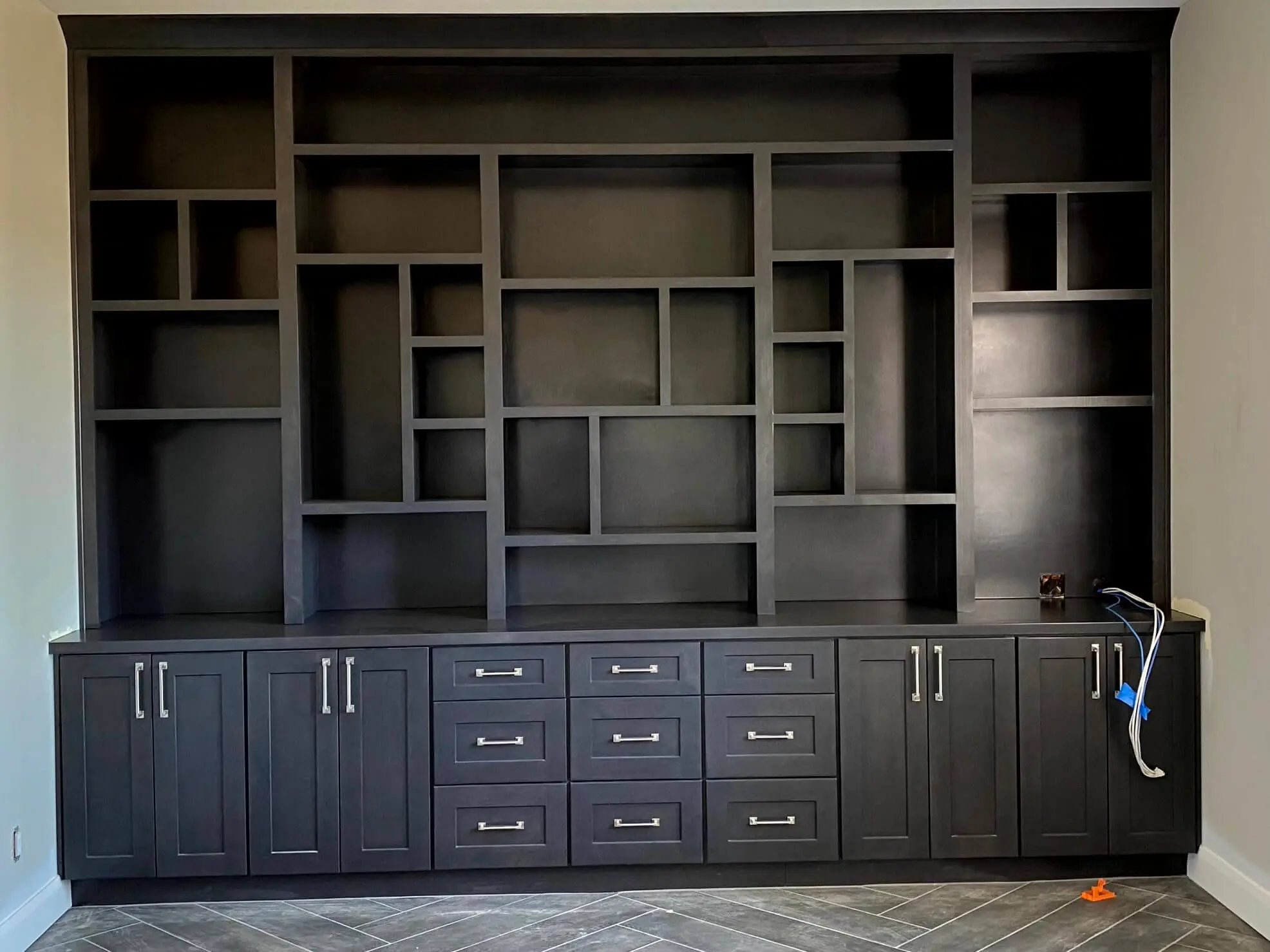 Custom built-in cabinets painted by Butcher’s Custom Painting in Peoria, AZ