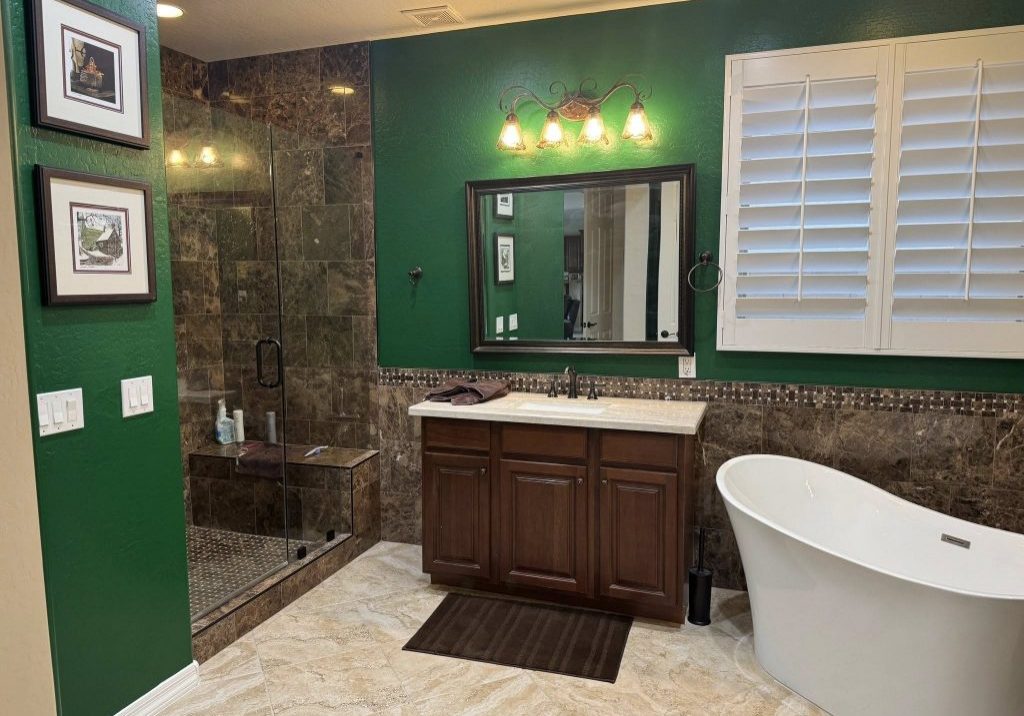 green interior painting