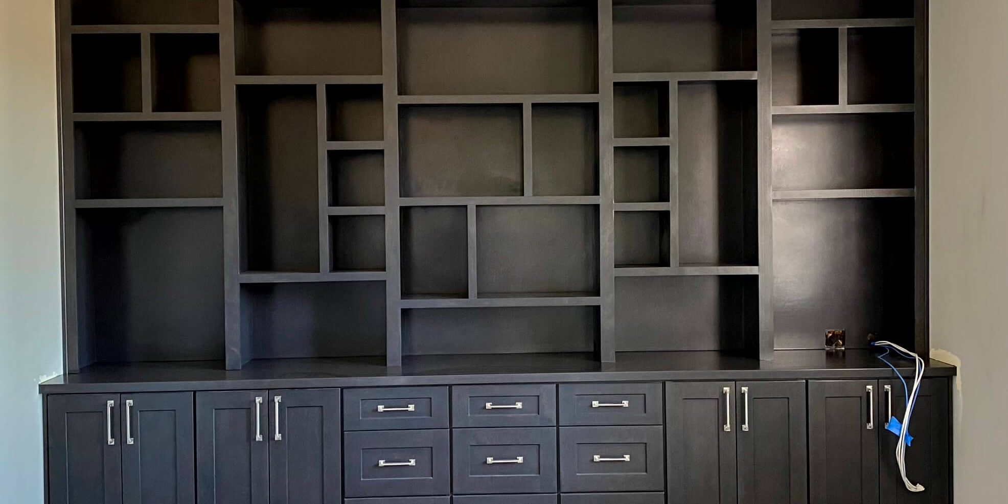 Custom built-in cabinets painted by Butcher’s Custom Painting in Peoria, AZ